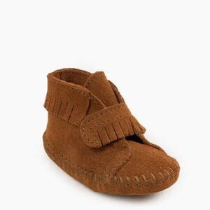 Minnetonka Tan Kids Moccasin Shoes